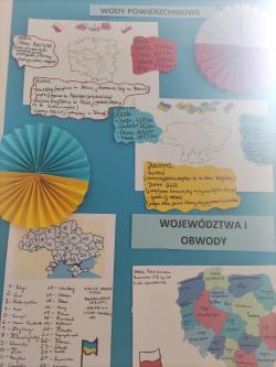 Projekt Geograficzne spojrzenie na Polskę i Ukrainę - plakat