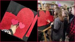 Walentynki w bibliotece szkolnej