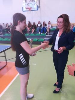 Uczniowie nagrodzeni w szkolnej lidzie tenisa stołowego