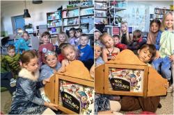 Listopad z teatrzykiem kamishibai - dzieci z oddziału przedszkolnego.