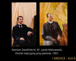 Praca konkursowa - "Portret mężczyzny przy pianinie" Jacek Malczewski