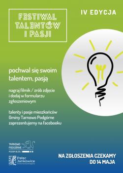 IV Festiwal Talentów i Pasji w Gminie Tarnowo Podgórne - plakat wydarzenia