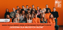 "Godzina dla młodych głów" - plakat programu profilaktycznego.