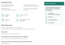 ogłoszenie o pracę - j. polski, informacje