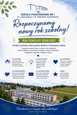 Rozpoczynamy nowy rok szkolny 2026/2027 - plakat